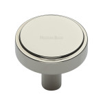 M Marcus Heritage Brass Stepped Disc Design Cabinet Knob 32mm 